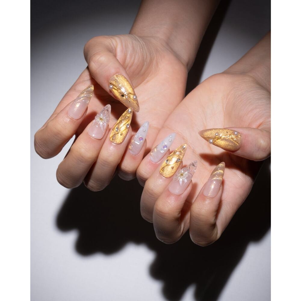 Nailcissist Golden Sands Press-On Nails • Small • Limited Edition